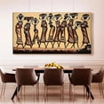 thumbnail image 5 of Pintura al óleo de una pieza de mujer africana sobre lienzo, imágenes de arte de pared abstracto de gran tamaño para sala de estar, decoración del hogar vintage, sin marco, 5 of 5