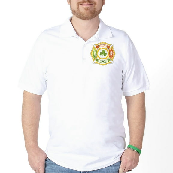 CafePress - Irish Brigade Golf Shirt - Golf Shirt, Pique Knit Golf Polo