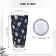 thumbnail image 4 of Fotbe Panda Astronaut Pattern 20 oz Tumbler Stainless Steel Vacuum Insulated Coffee Ice Cup Double Wall Travel Flask Leak-proof Coffee Cup-Without Straw, 4 of 8