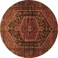 thumbnail image 1 of Ahgly Company Indoor Round Persian Brown Traditional Area Rugs, 3' Round, 1 of 4