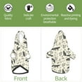 thumbnail image 5 of Goofa Vintage Moon Fox Pattern Small Dog Sweater Hoodies Pet Grey Hooded Soft Fleece Sweatshirts with Pocket Fall Winter Puppy Cat Sweaters Warm Clothes-X-Small, 5 of 8