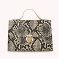 thumbnail image 4 of Vintage Snake Print Shoulder Bag Small PU Chain Crossbody Handbag (Beige), 4 of 7