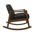 thumbnail image 4 of Lexicon Auden Wood & Faux Leather Rocking Chair in Walnut/Dark Brown, 4 of 7