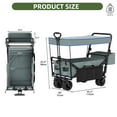 thumbnail image 2 of Uforic Large Collapsible Garden Cart - Durable, Convenient, and Versatile Swivel Wheels for Shopping, Picnic, Camping, Sports, Grey, 2 of 9