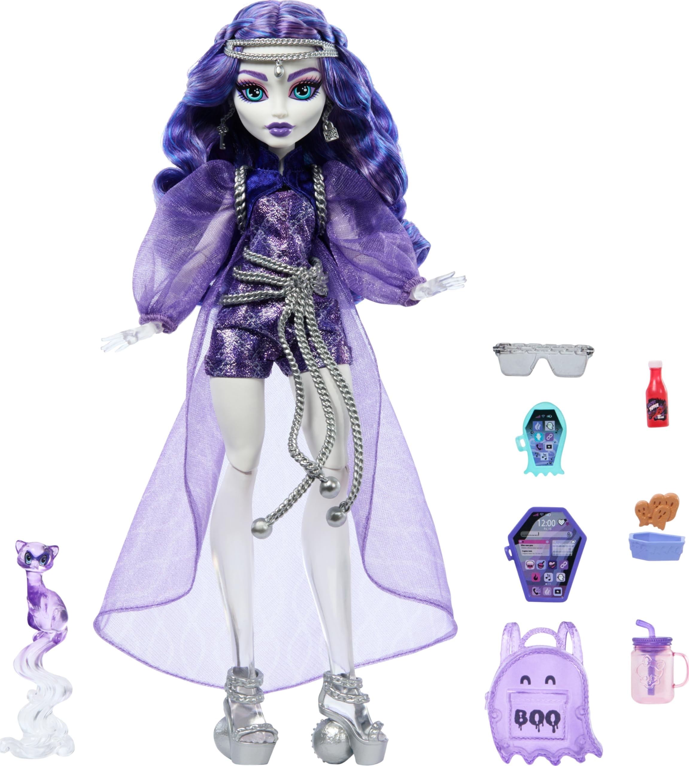 Monster High Neon Frights Toralei Stripe Doll with Surprise