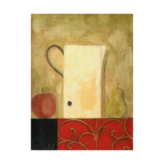 Trademark Fine Art 'White Jug Next To Fruit 1' Canvas Art by Pablo Esteban