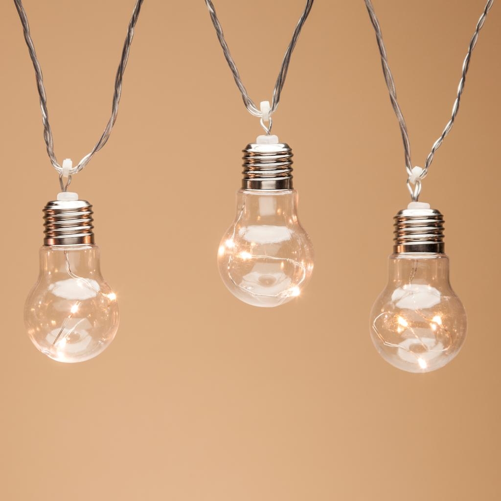 Gerson 25615 10 Light Battery Operated Plastic Edison LED Light