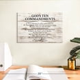 thumbnail image 3 of Elephant Stock God's Ten Commandments Wall Art - Horizontal Canvas Wall Art - Living Room Wall Decor - Wall Signs Canvas - Black And Beige Decor - 12" x 8", 3 of 8