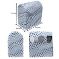 thumbnail image 5 of Abstract Lounger Chair Bag, Geometric Rounded Little Square Forms in Gradient Tones Ocean Mosaic Art Deco, High Capacity Storage with Handle Container, Lounger Size, Blue and White, by Ambesonne, 5 of 5