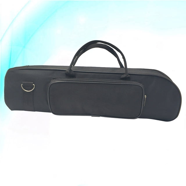 unbranded Black Trumpet Gig Bag Oxford Cloth Lightweight Backpack with Padded Protection and Convenient Handle
