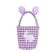 thumbnail image 2 of Bonita Cesta a Cuadros con Orejas de Conejo para Decorar con Huevos de Pascua, Dulces y Regalos., 2 of 6