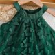 thumbnail image 5 of Arcos para Niñas de Moda Color Sólido Cuello Colgante Vestido de Malla Tridimensional para 3-10 Años Vestido de Fiesta de Niñas Niños, 5 of 9