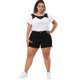 thumbnail image 3 of Women's Plus Size Jean Short Raw Hem Slash Pocket Denim Shorts Black 4X, 3 of 7