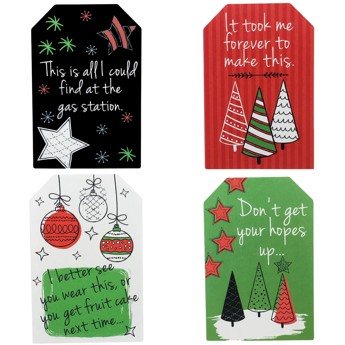 Christmas Gift Tags,120 pcs Colourful Christmas Tree Tags with Colourful Ribbon