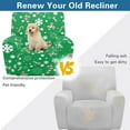 thumbnail image 4 of HELLHERO Snowflake Candy Print Recliner Chair Covers Lazyboy Stretch Slipcovers for Couches with Recliner Christmas Reclining Sofa Cover for Home, Green, 4 of 8