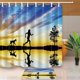 thumbnail image 1 of Cortina de Ducha ABPHQTO Decoración Deportiva Mujer Corriendo con Silueta de Perro 160x180 cm con Alfombras de Baño 40x60 cm, 1 of 1
