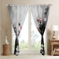 thumbnail image 4 of Bee 30%-50% Blackout Curtains Daisy Flowers Curtains,Red Black Ombre Oil Painting Floral Curtains & Drapes Graffiti Art Window Curtains Honeybee Butterfly Bohemian Decor, 4 of 6