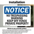 thumbnail image 3 of (2 Pack) No Trespassing Warning Keep Off Fence Private OSHA Notice Sign, 3 of 7