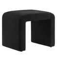 thumbnail image 1 of Simba Boucle Fabric Waterfall Stool in Black, 1 of 11