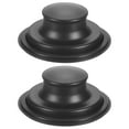 thumbnail image 1 of Uxcell 2-Pack Tapón de Fregadero de Cocina, Tapón de Eliminación de Basura de Acero Inoxidable de 3-3/8 Pulgadas, Cubierta de Tapón de Fregadero Universal [Negro], 1 of 1