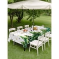 thumbnail image 3 of Outdoor Tablecloth with Umbrella Hole and Zipper, Merry Christmas Rectangle Table Cloth 60x84 Inch Waterproof Tablecloth, Xmas Trees Snowflake Farmhouse Winter Picnic Table Cover for Patio Camping, 3 of 7