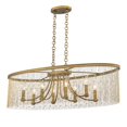 thumbnail image 3 of Golden Lighting 1771-LP PG-CRY Linear Pendant, Peruvian Gold & Crystal Strands, 3 of 4