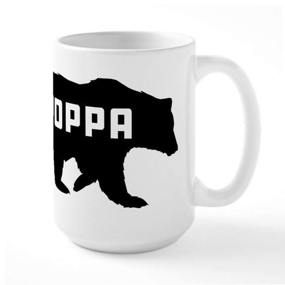 CafePress - Poppa Bear Large Mug - 15 oz Ceramic Large White Novelty Mug