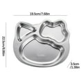 thumbnail image 3 of JoyMoreHome Stainless Steel Divided Plates, Metal Unbreakable Portion Control Plate, Cute Animal Shaped Steel Plates, BPA Free, 3 of 5