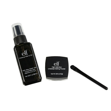 : e.l.f. HD Undereye Concealer Setting Powder and Brush with Makeup Mist and Set, Clear,..., Correct under eye problematic areas such as dark circles and.., By Maven (Best Brush To Set Under Eye Concealer)