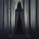 thumbnail image 1 of Capa unisex para mujer, larga, con capucha, para cosplay, Halloween, color liso, 1 of 6