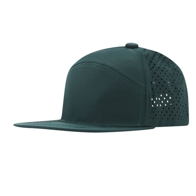 GDREDA Men's Hats & Caps Men Flat Brim Baseball Cap Adjustable Performance Snapback Hat Perforated Cap,GN2