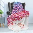 thumbnail image 4 of Love Soft Flannel Fleece Blanket, Hearts and Love You Message Romantic Valentine's Day Inspired Springtime Cheerful Art, Cozy Plush for Indoor and Outdoor Use, 50" x 70", Multicolor, by Ambesonne, 4 of 5
