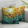 thumbnail image 2 of Nawypu  Square Throw Pillow Covers Birds on Branch Blue Yellow Background Painting Pillow Cases Decorative for Home Bedroom Sofa Pillowcases Standard 2PCS, 2 of 6
