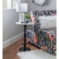 thumbnail image 2 of Zola Round Metal Pedestal Accent Side Table, Black, 2 of 10