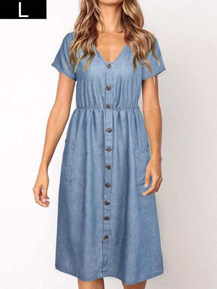 walmart denim dress