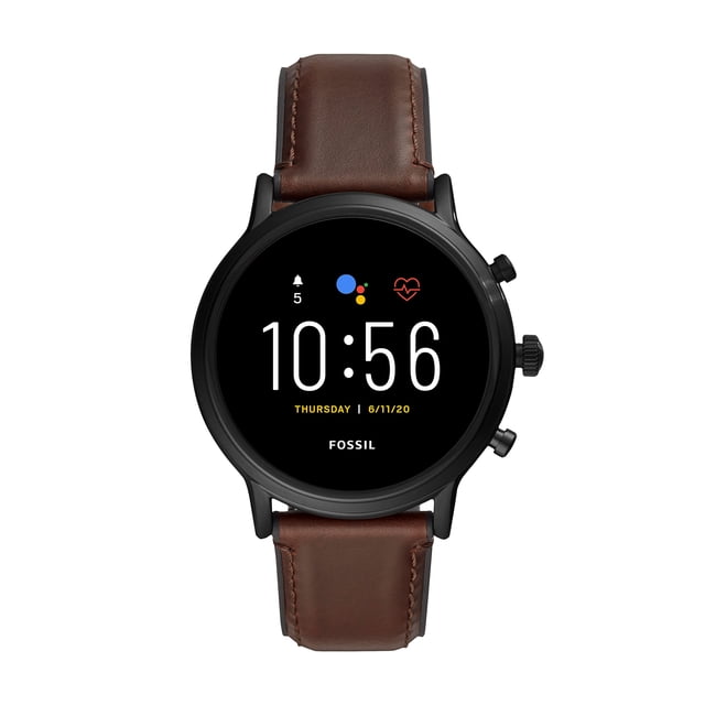 Reloj inteligente Fossil Gen 5 Carlyle FTW4026 44 mm negro/marrón