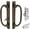 Bronze, variant on Sliding Glass Patio Door Handle Set with Mortise Lock – Non-Keyed Offset Black Replacement – 3-15/16" (3.93") Hole Spacing, Fits 1-1/4" to 2-1/4" Door Thickness – 8.5" Tall Back Plate (4-Hole)