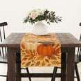 thumbnail image 5 of OHOME Fall Decorations for Home - Pumpkins Leaves Table Runner for Indoor Outdoor | Fall Decor for Thanksgiving Friendsgiving - Autumn Centerpieces Backdrop Tablecloth for Tables Room Office Kitchen, 5 of 6