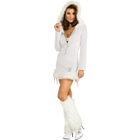 Secret Wishes Playboy Snow Bunny Costume, Multi,