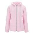 thumbnail image 5 of Lixiuxyad Fuzzy Jacket Womens Trendy Warm Zipper Jackets with Pockets Casual Soft Winter Coats Pink, 5 of 6