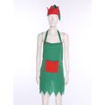 thumbnail image 4 of Oyolan Womens 2 Pcs Christmas Kitchen Apron Lace-up Holiday Xmas Cooking Apron Fancy Dress Up Party Wear Type A One Size, 4 of 7