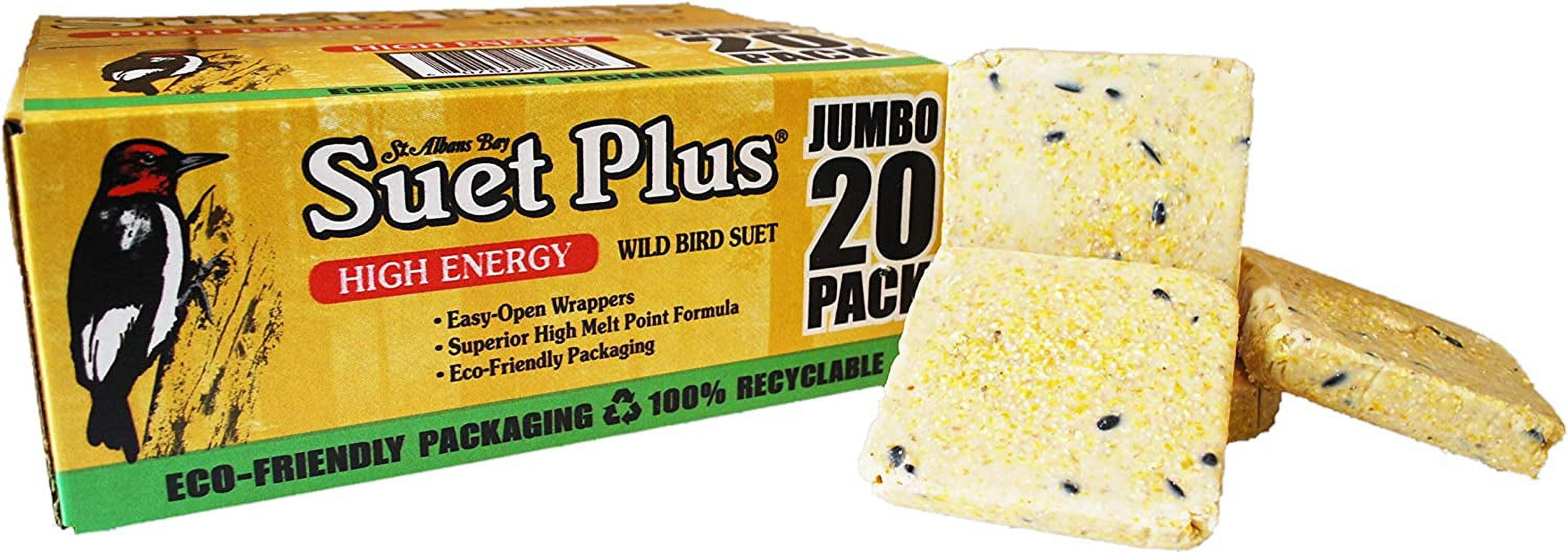 Wildlife 313887 11 oz No.13.8 Suet Plus JumboHigh Energy Mp1 Wild Bird Suet Cake, Pack of 20