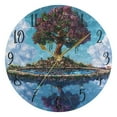 thumbnail image 5 of WOBOGO Terraria Style Tree Wall Clock 10in Silent Mechanism Battery Operated Retro Style for Living Room Bedroom and Kitchen Black Pointer, 5 of 10