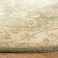 thumbnail image 3 of SAFAVIEH Antiquity Clematis Oriental Wool Area Rug, Green/Gold, 3'6" x 3'6" Round, 3 of 7