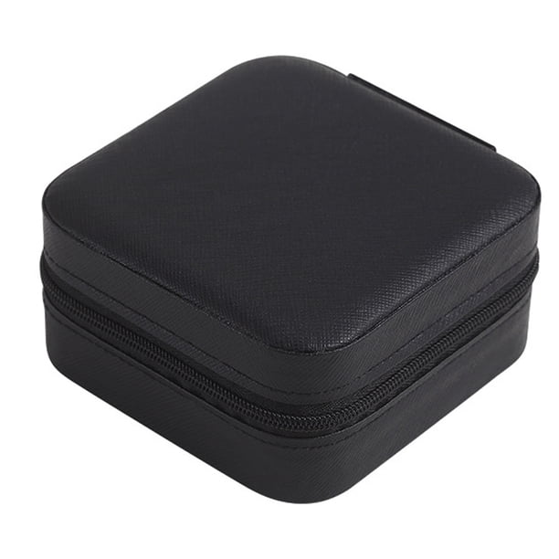 Mini estuche de viaje para joyas, pequeño organizador de joyas de viaje, joyero portátil, mini organizador de almacenamiento de viaje, caja de almacenamiento portátil para anillos, pendientes,