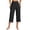 F500 Black, variant on Womens Capris Pants With Pocket High Waist Solid Color For Everyday Wear Fashion Trousers Black Size L