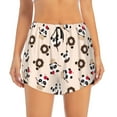 thumbnail image 2 of Pofeuu Panda Ice Creams Donuts Print Women's Athletic Shorts Running Workout Shorts Tummy Control Quick Dry Gym Shorts with Pockets Double layer sports shorts-Large, 2 of 7