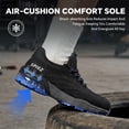 thumbnail image 3 of SPIEZ® Composite Toe Safety Shoes for Women,Lightweight Breathable Work Shoes,Non Slip Sneakers With Air Cushion - Black Blue,Size 5, 3 of 12