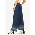 thumbnail image 3 of Jessica London Women's Plus Size Everyday Stretch Knit Wide Leg Pant, 3 of 4