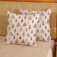 thumbnail image 2 of Christmas Pillow Covers 18x18 Set of 2 Inch, Christmas Decor Pillowcase Xmas Tree Geometric Red Throw Pillows Winter Farmhouse Holiday Decorations Square Christmas Cushion Covers for Couch Home, 2 of 6
